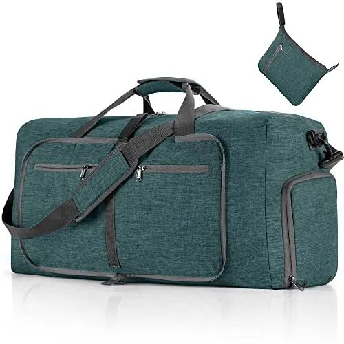 VMFashion™ Foldable 65L Travel Duffle Bag w/ Shoe Compartment - Men's Portable Weekender