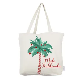 Watercolor Palm Tree Balls Gusset Tote Bag