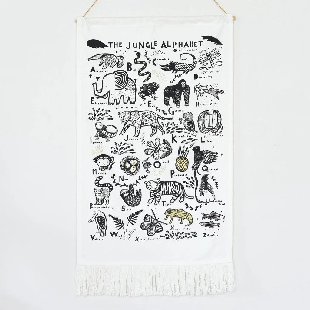 Wee Gallery Organic Alphabet Wall Hanging - Jungle