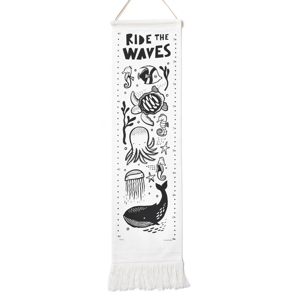 Wee Gallery Organic Canvas Growth Chart - Ocean