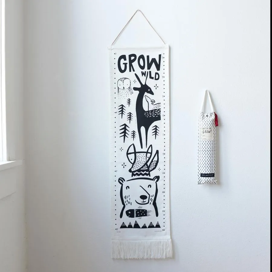 Wee Gallery Organic Canvas Growth Chart - Woodland