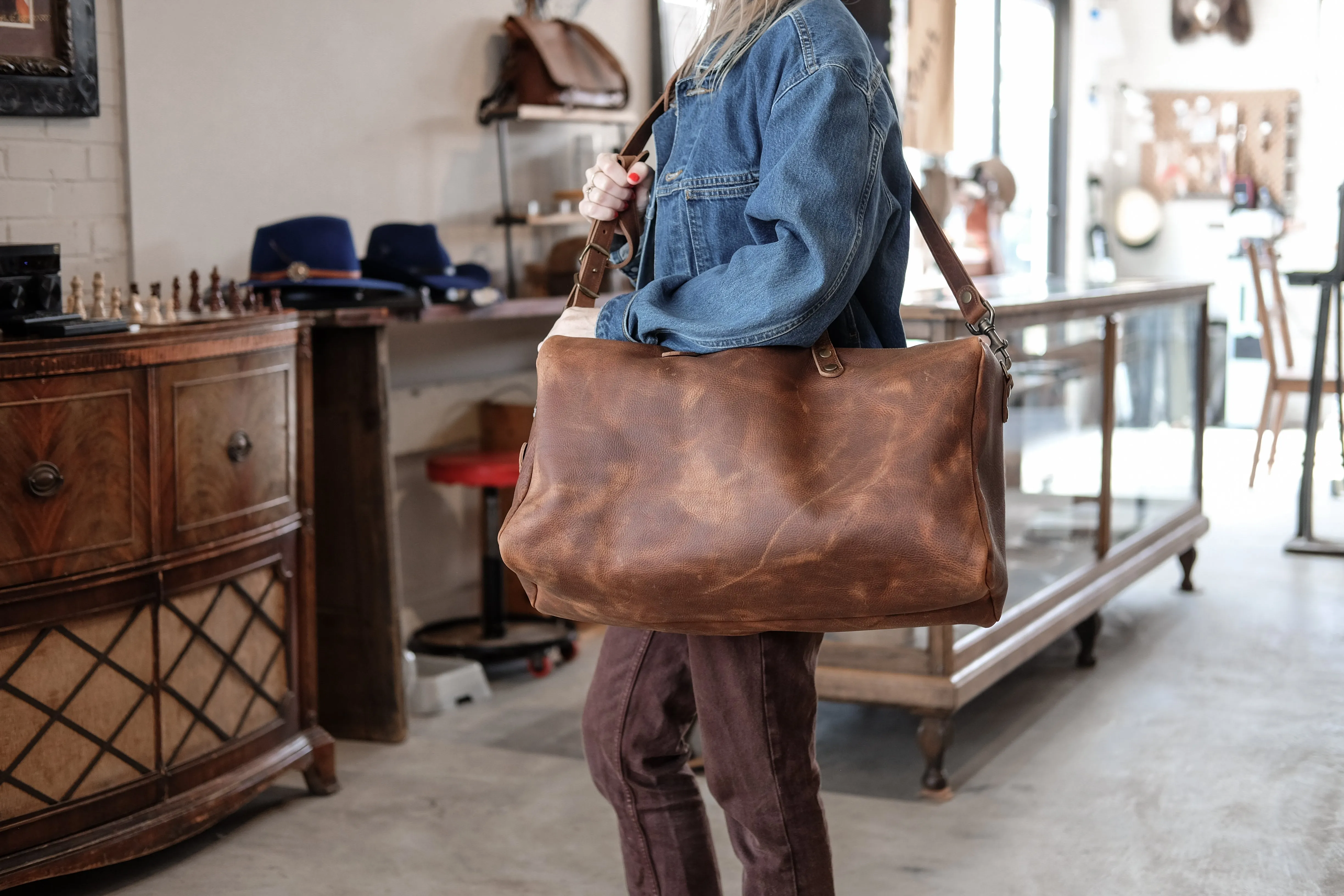 Weekend Warrior Leather Duffle Bag