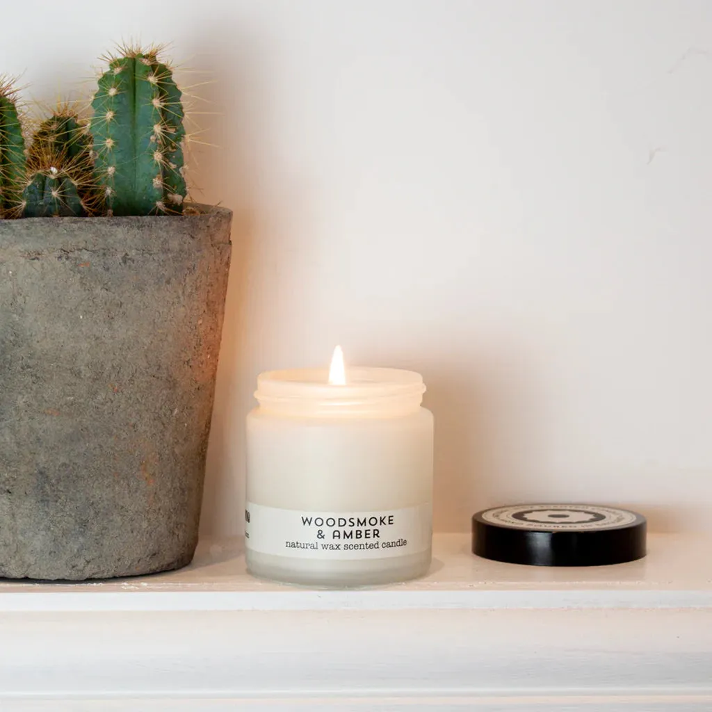 Woodsmoke and Amber Travel Candle