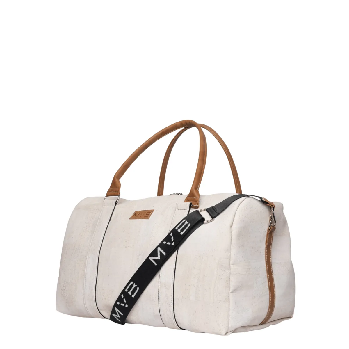 Xcape Vegan Leather Duffle Bag | White