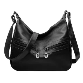 Zipper PU Leather Fashion Bag