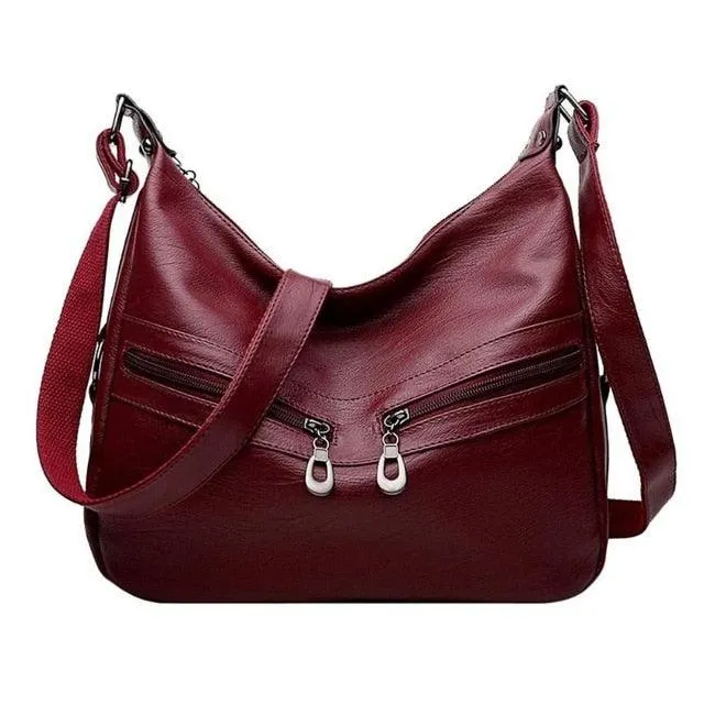 Zipper PU Leather Fashion Bag